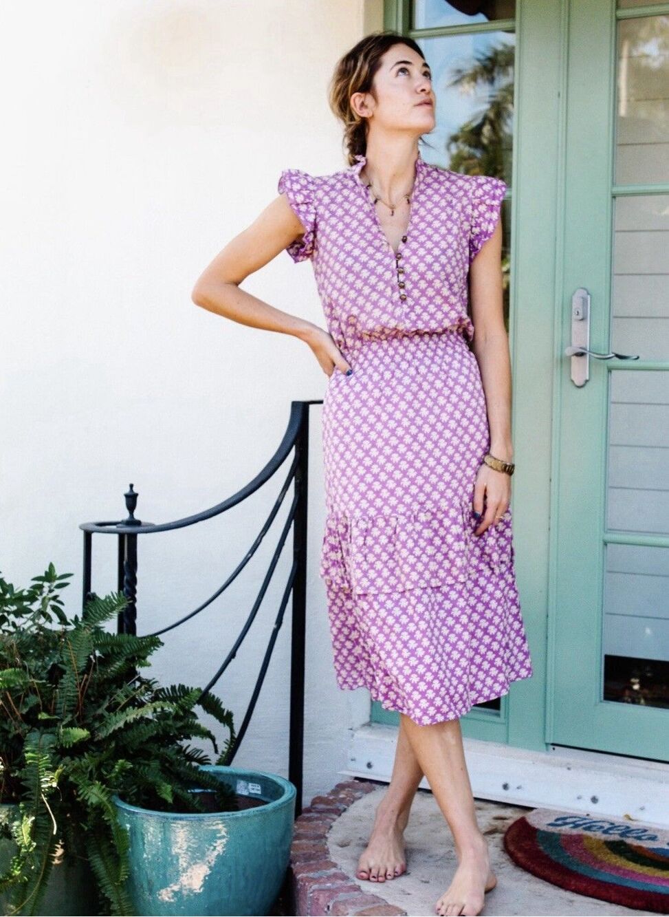 Perry Walker Collective Size 1 (2-4) Cornelia II Silk Blend Dress Feminine Boho